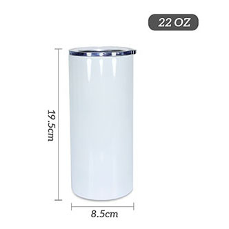 RTS 15oz/20oz/30oz Stainless Steel Sublimation Straight Glossy Tumbler Skinny