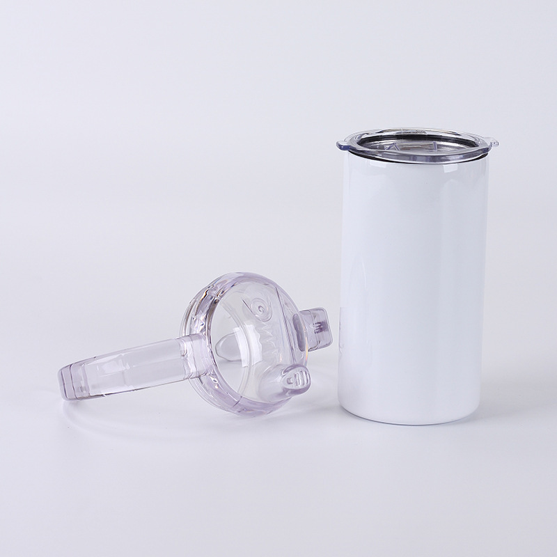 12oz Sublimation Stainless Steel Straight Sippy Cup with 2 Lids