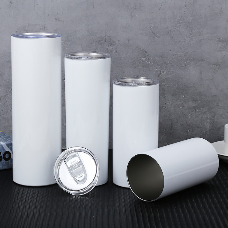 RTS 15oz/20oz/22oz/30oz Stainless Steel Sublimation Straight Glossy Tumbler Skinny