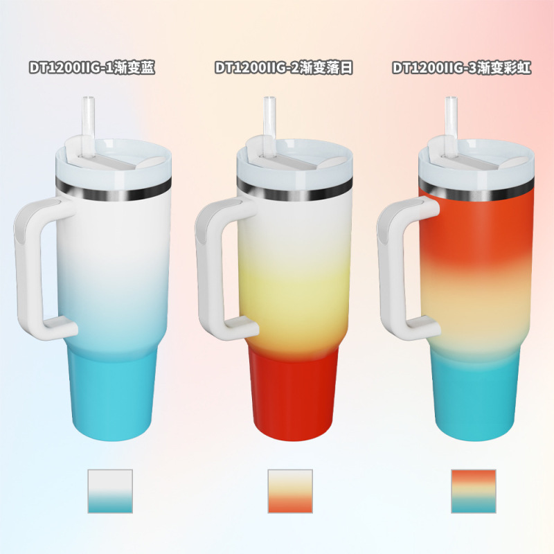 40oz Sublimation Stainless Steel Travel Mug with Handle