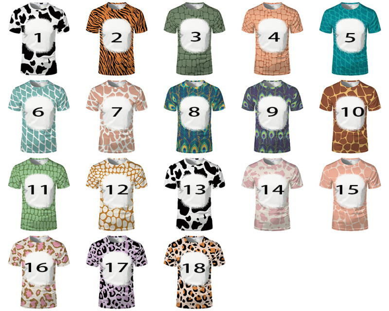 NEW Sublimation Bleached T-shirt Sublimation Cloth