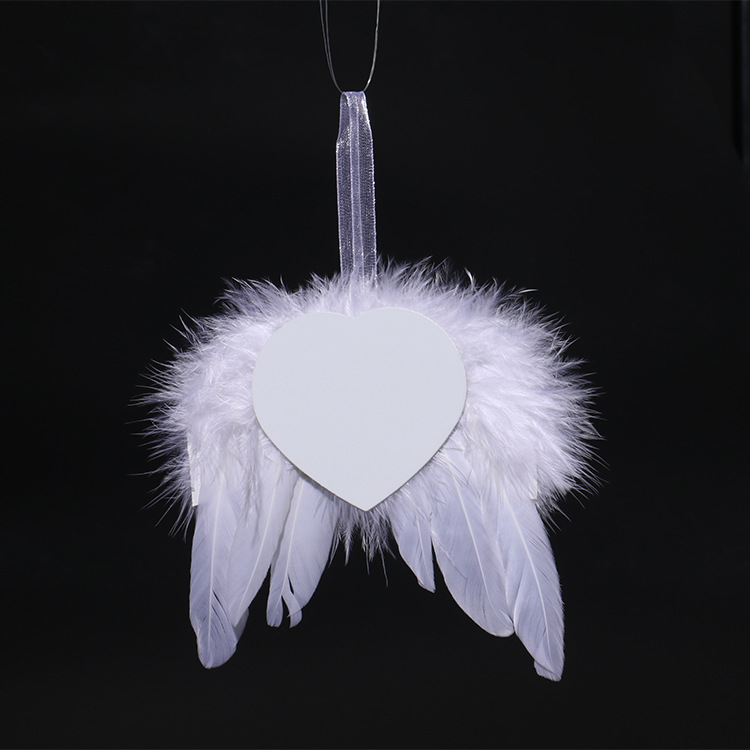 2.75 * 2.75 inch Sublimation MDF Angel Wings Pendant Gift (25PCS)