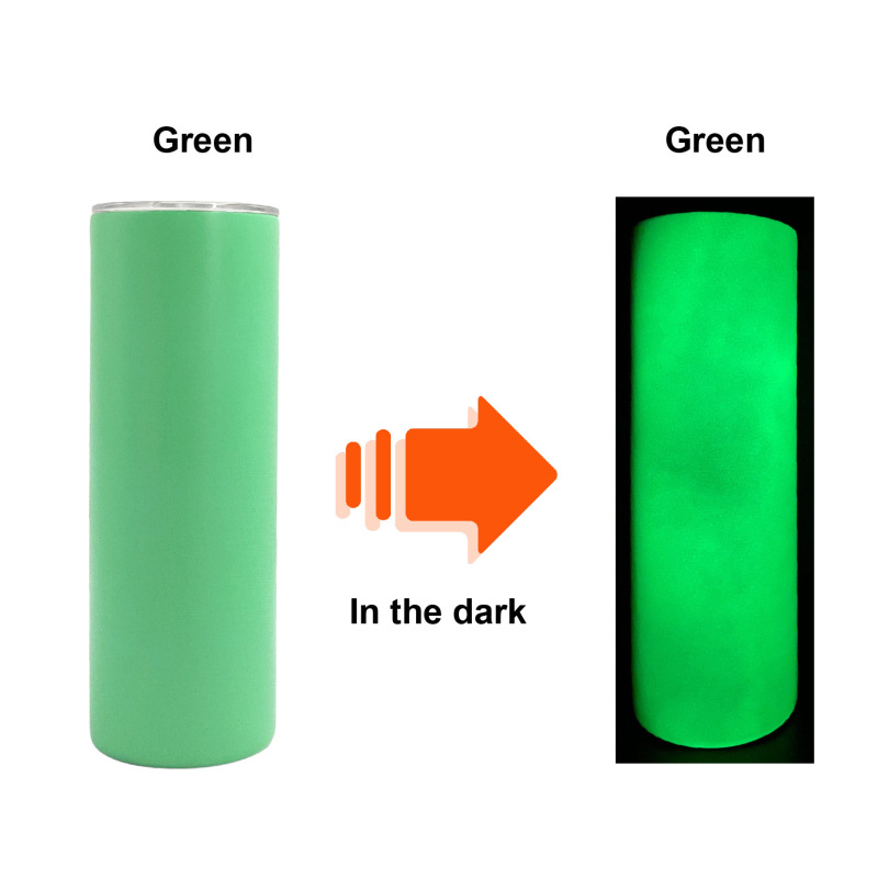 20oz Stainless Steel Sublimation Glow in Dark Straight Tumbler