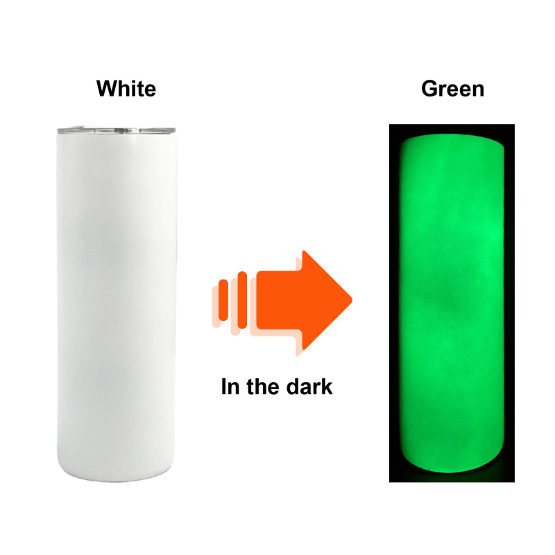 20oz Stainless Steel Sublimation Glow in Dark Straight Tumbler