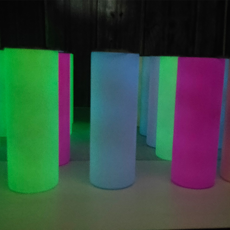 20oz Stainless Steel Sublimation Glow in Dark Straight Tumbler