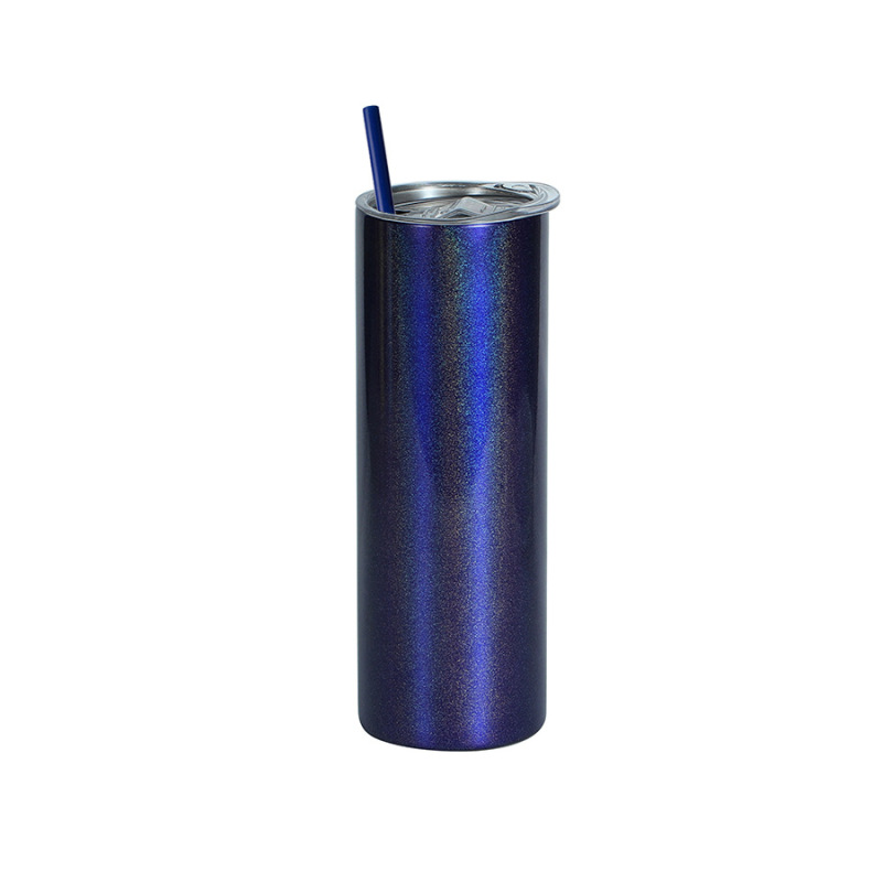 China RTS 20oz Sublimation Straight Glitter Shimmer Tumbler Skinny (25PCS)