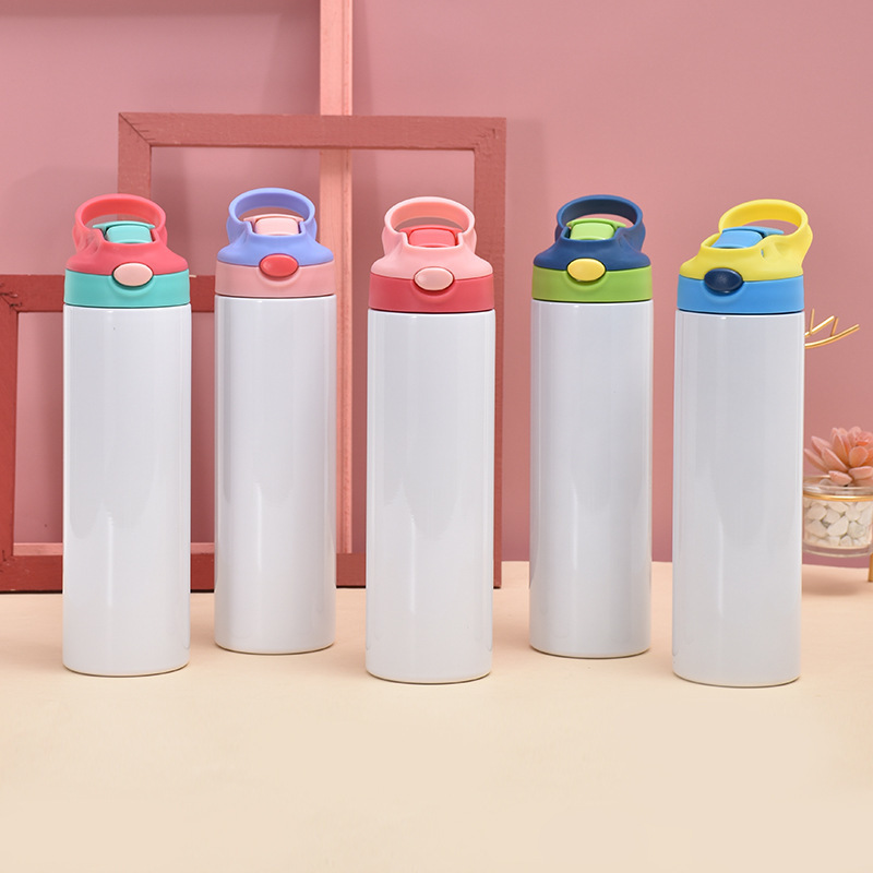 NEW Color 600ml Sublimation Bounce Pop-up Kids Tumbler Water Bottle