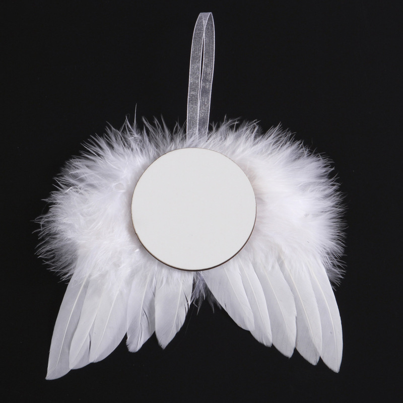 2.75 * 2.75 inch Sublimation MDF Angel Wings Pendant Gift (25PCS)