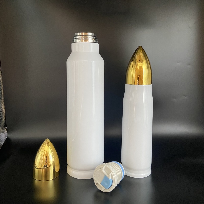 500ml/1000ml Stainless Steel Sublimation Bullet Tumbler
