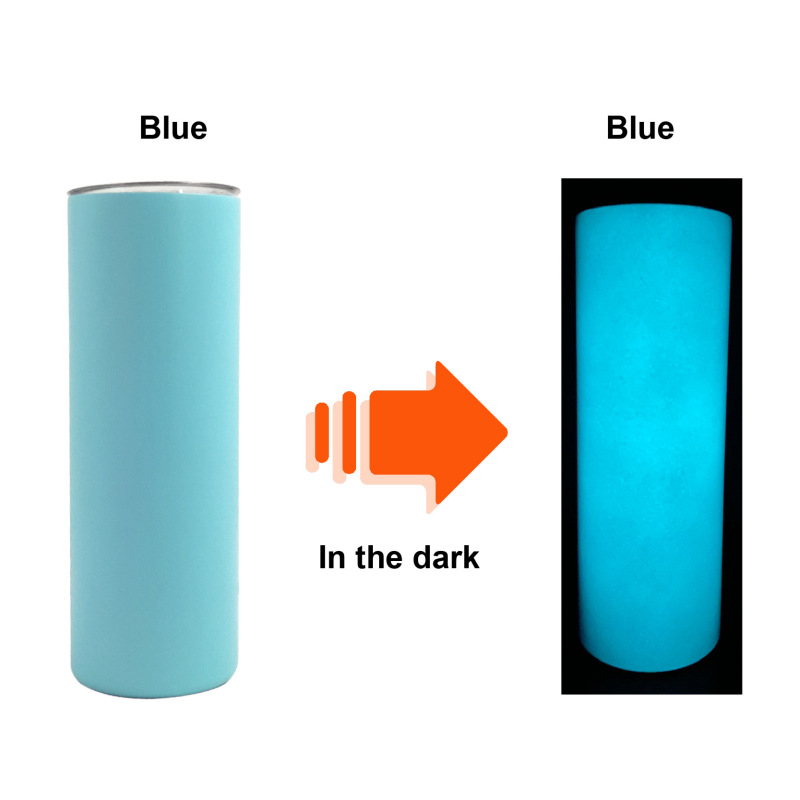 20oz Stainless Steel Sublimation Glow in Dark Straight Tumbler