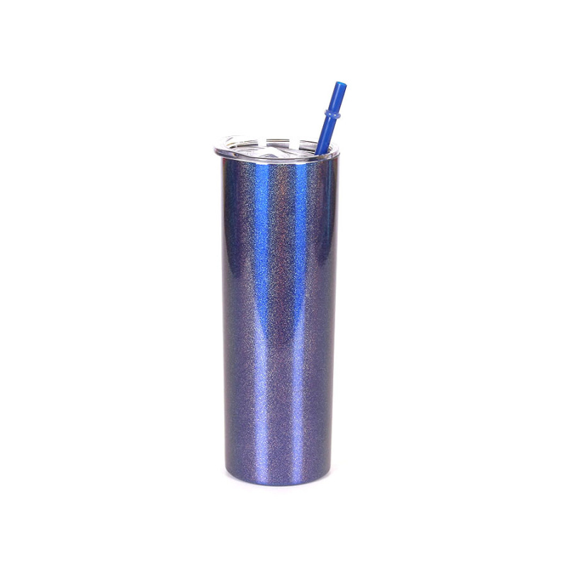 20oz Stainless Steel Sublimation Straight Glitter Shimmer Tumbler Skinny
