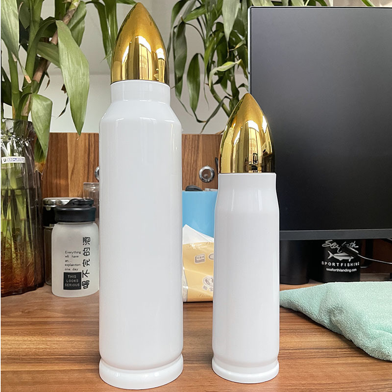 500ml/1000ml Stainless Steel Sublimation Bullet Tumbler