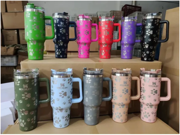 40oz Laser Dog Paw Print Mug (MOQ 5pcs/Color)
