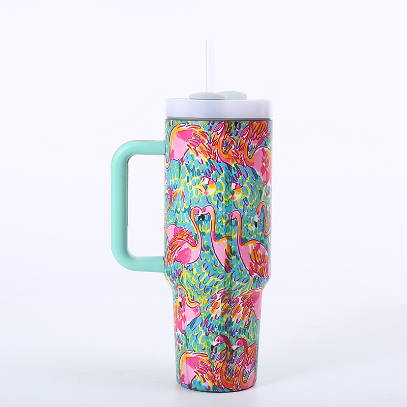 40oz Stainless Steel Leopard Cow Print  Mug (MOQ 5pcs/Color)