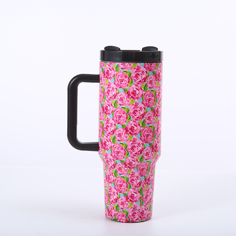 40oz Stainless Steel Leopard Cow Print  Mug (MOQ 5pcs/Color)