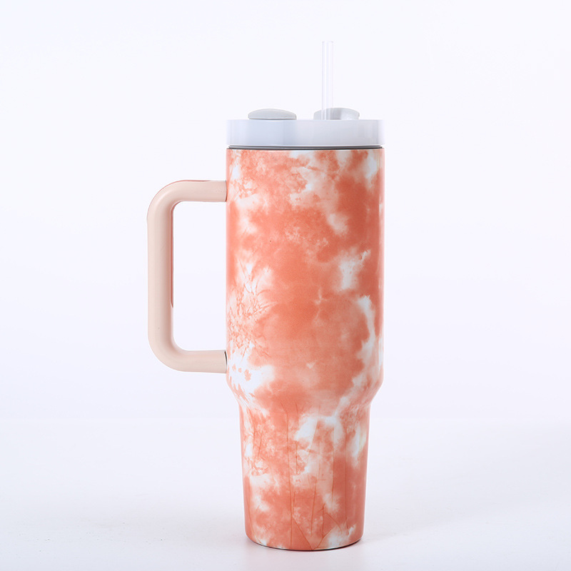 40oz Stainless Steel Leopard Cow Print  Mug (MOQ 5pcs/Color)