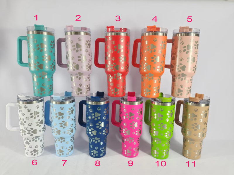 40oz Laser Dog Paw Print Mug (25PCS)