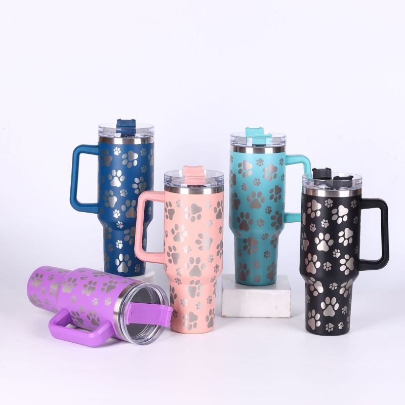 40oz Laser Dog Paw Print Mug (25PCS)