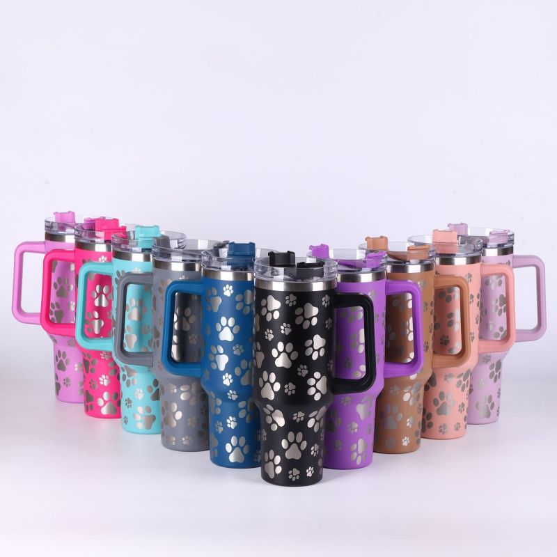 40oz Laser Dog Paw Print Mug (25PCS)