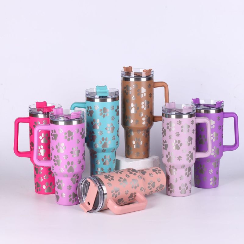 40oz Laser Dog Paw Print Mug (25PCS)