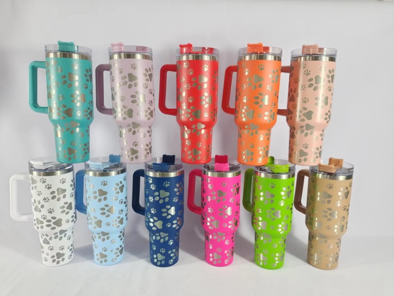 40oz Laser Dog Paw Print Mug (25PCS)