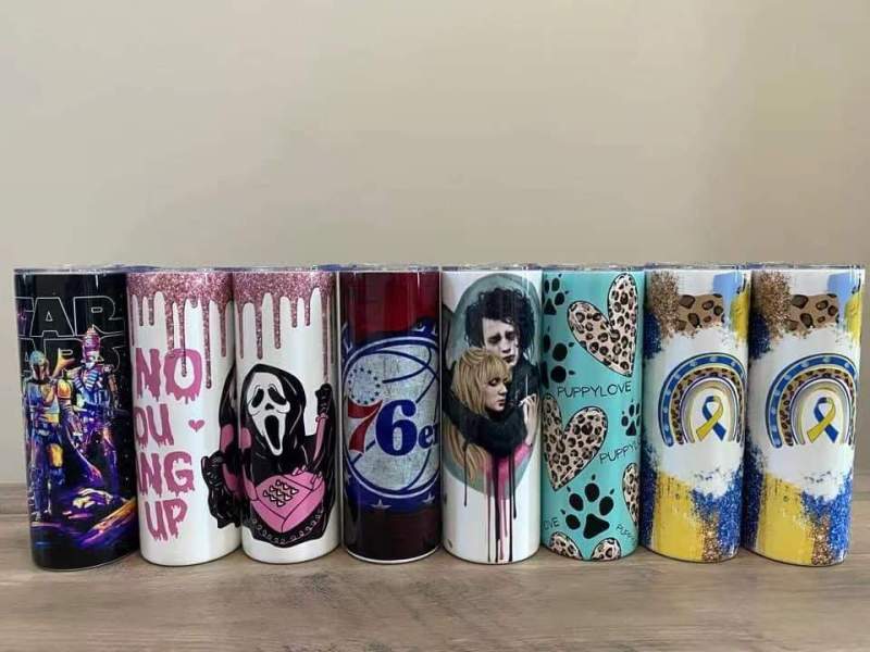 RTS 20oz/30oz Flat-Edge Sublimation Straight Glossy Tumbler Skinny