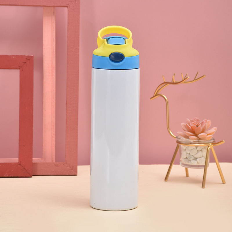 NEW Color 600ml Sublimation Bounce Pop-up Kids Tumbler Water Bottle
