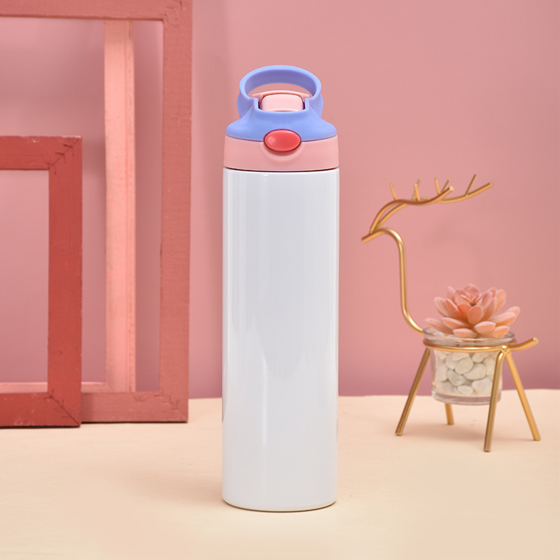 NEW Color 600ml Sublimation Bounce Pop-up Kids Tumbler Water Bottle