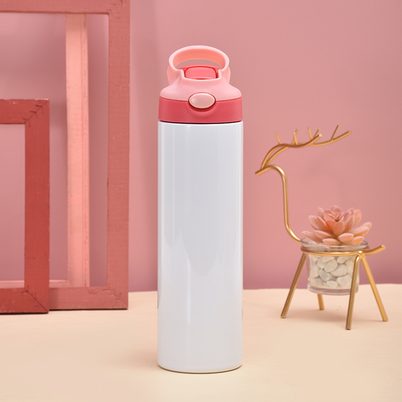NEW Color 600ml Sublimation Bounce Pop-up Kids Tumbler Water Bottle