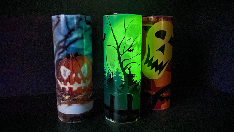 US RTS 20oz Sublimation Glow in Dark White to Green Tumbler (25PCS)
