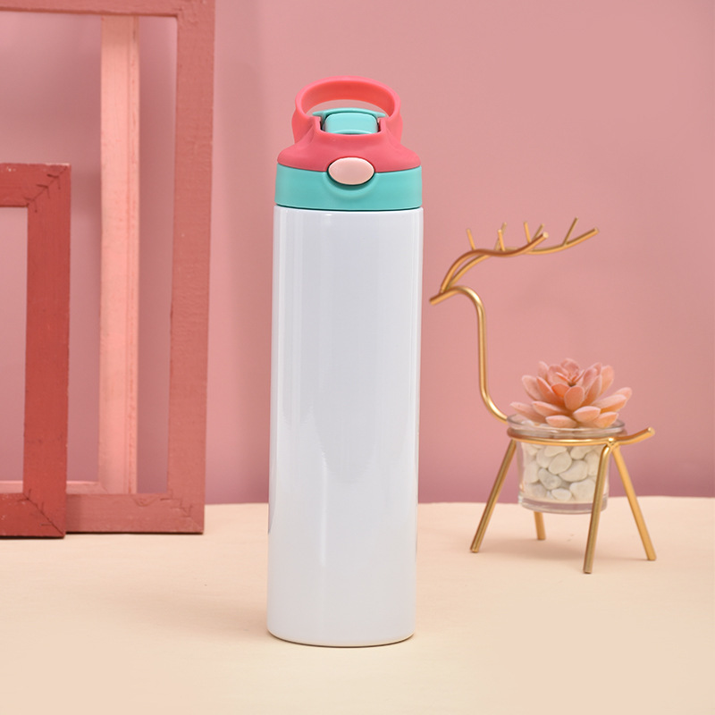 NEW Color 600ml Sublimation Bounce Pop-up Kids Tumbler Water Bottle