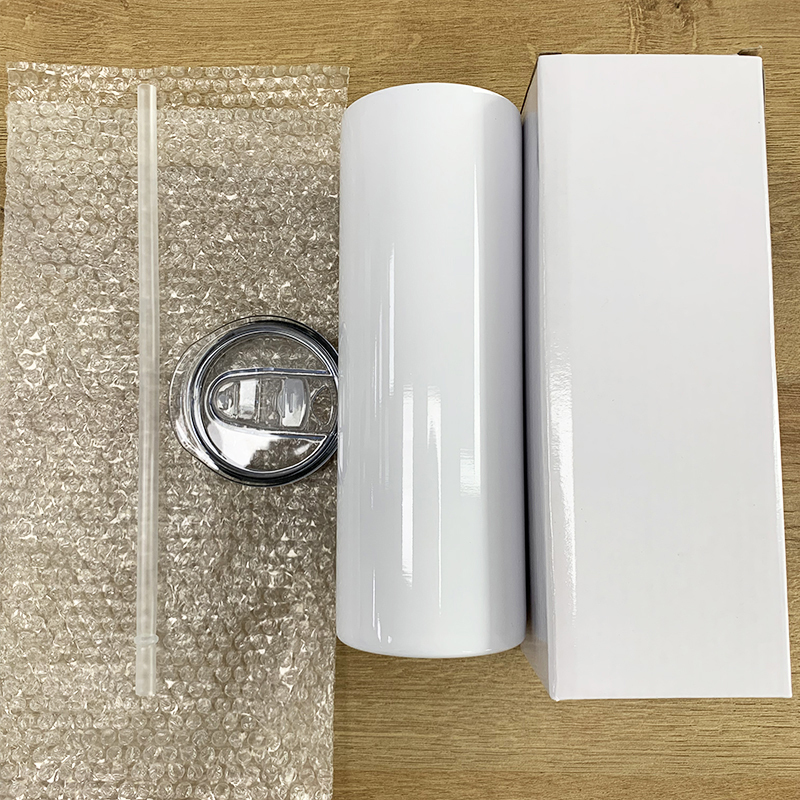 US RTS 20oz Sublimation Straight Tumbler Free Shipping (25PCS)