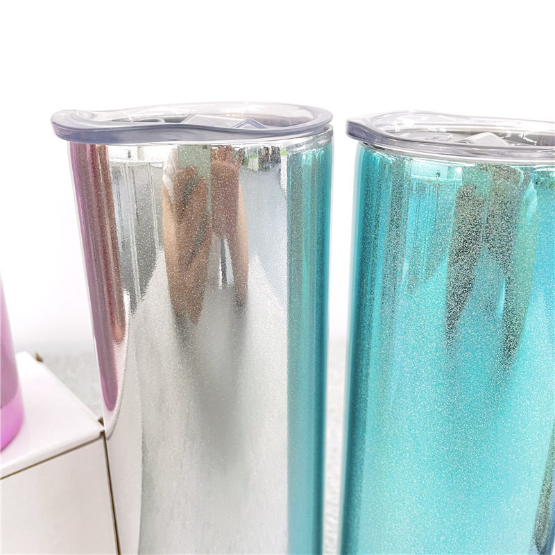 NEW US RTS 20oz Sublimation Mirror Straight Tumbler Free Shipping (25PCS)
