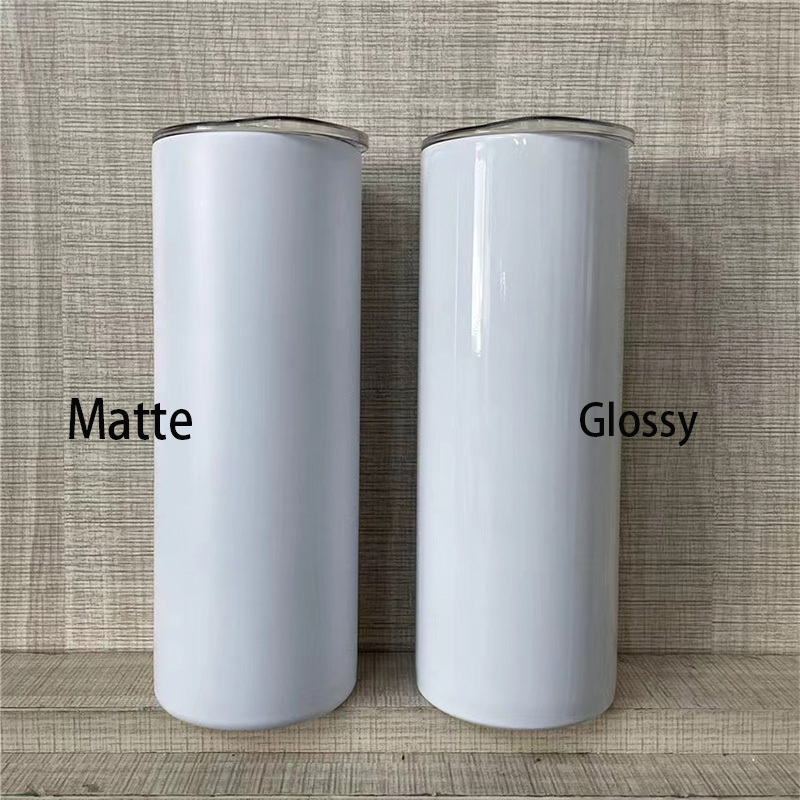 20oz Sublimation Stainless Steel Straight Matte Tumbler Cup with Sealing Lid
