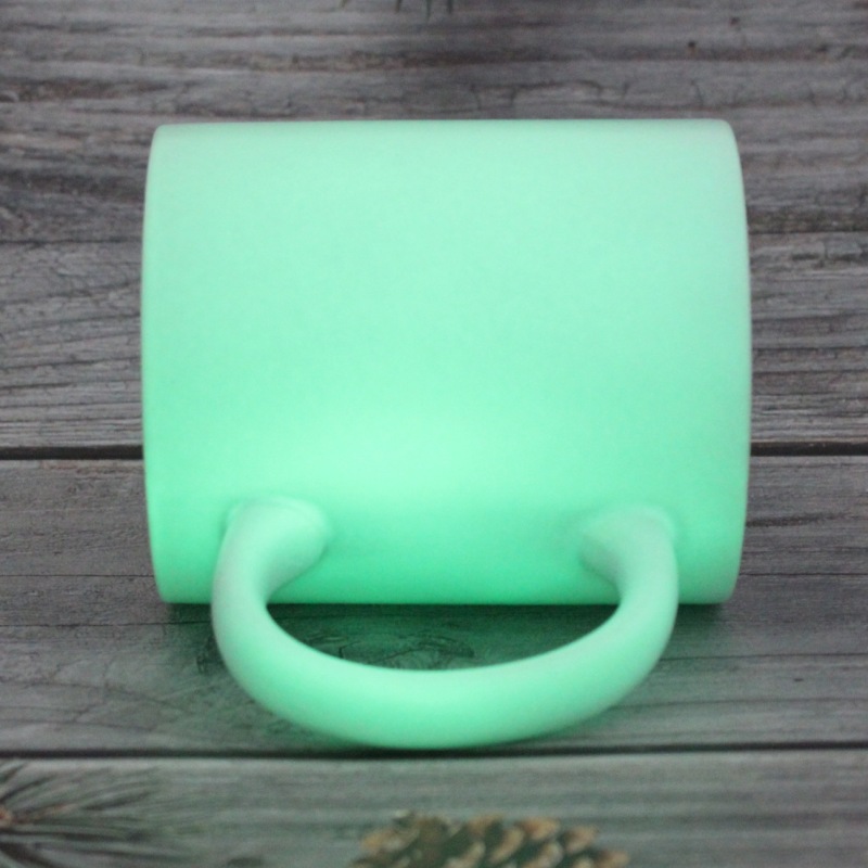 US RTS 11oz Sublimation Glow in Dark White to Green Ceramic Mug Free Shipping (36PCS)