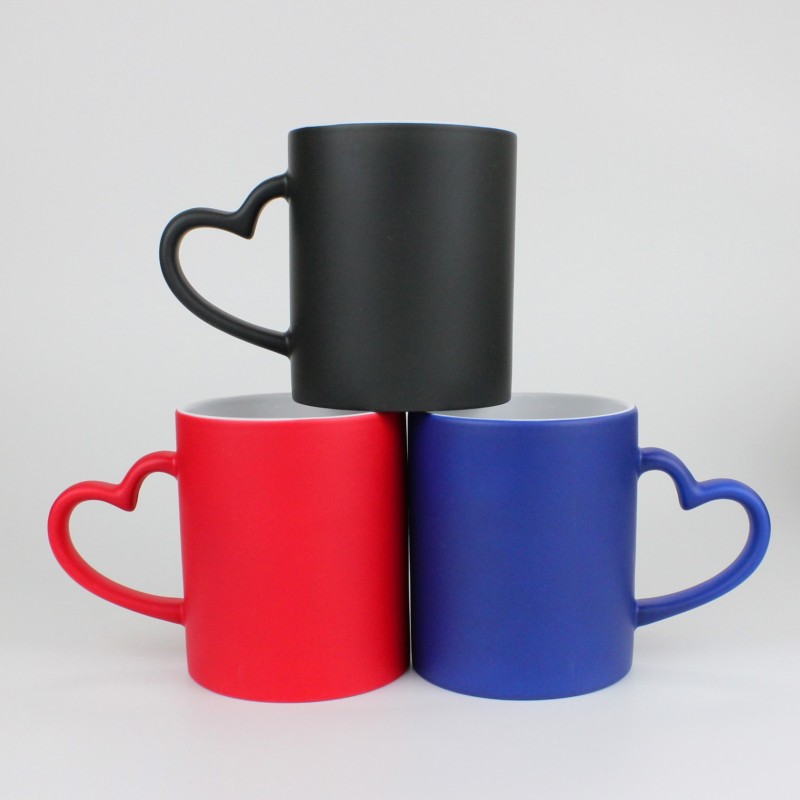 US RTS 11oz Sublimation Matte Color Change Ceramic Mug Free Shipping (36PCS)
