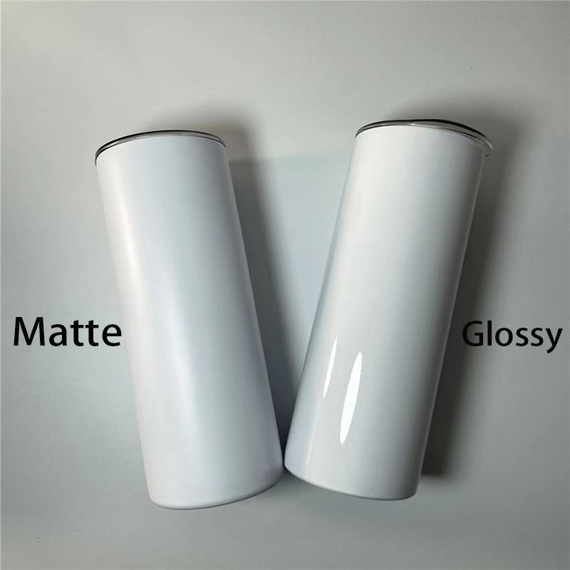 20oz Sublimation Stainless Steel Straight Matte Tumbler Cup with Sealing Lid