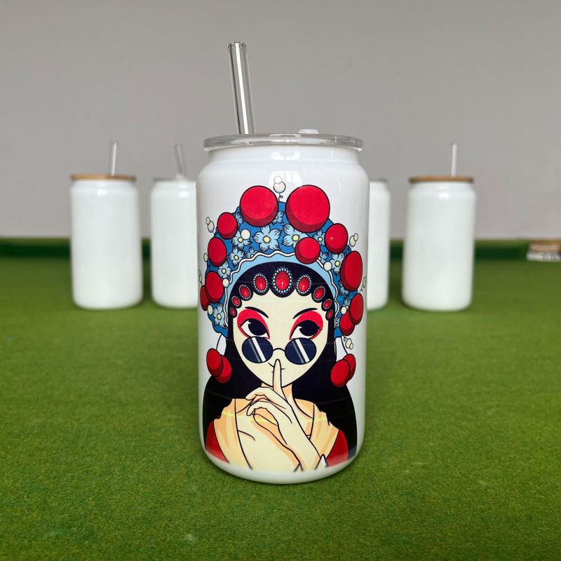 NEW China RTS 16oz Sublimation White Glass Cup (50PCS)