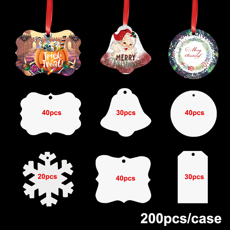 US RTS Sublimation MDF Ornaments Pendant (200PCS) (Free Shipping)