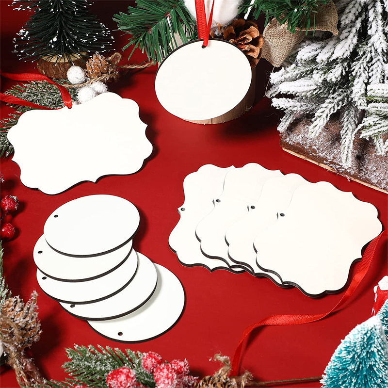 US RTS Sublimation MDF Ornaments Pendant (200PCS) (Free Shipping)