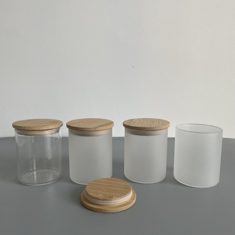 NEW China RTS 9oz Sublimation Candle Jar with Bamboo Lid (50PCS)