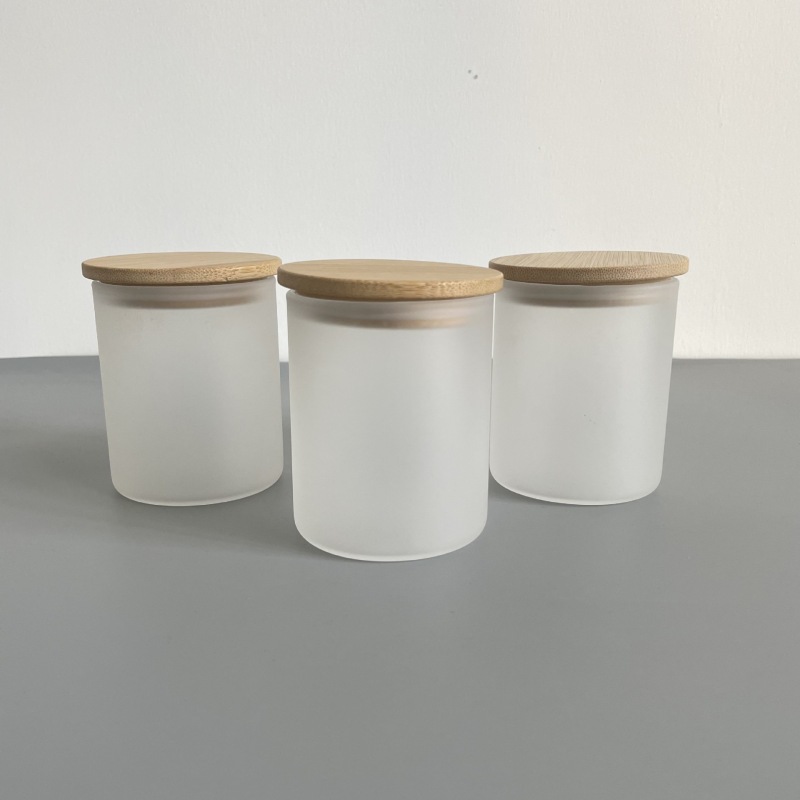 NEW China RTS 9oz Sublimation Candle Jar with Bamboo Lid (50PCS)