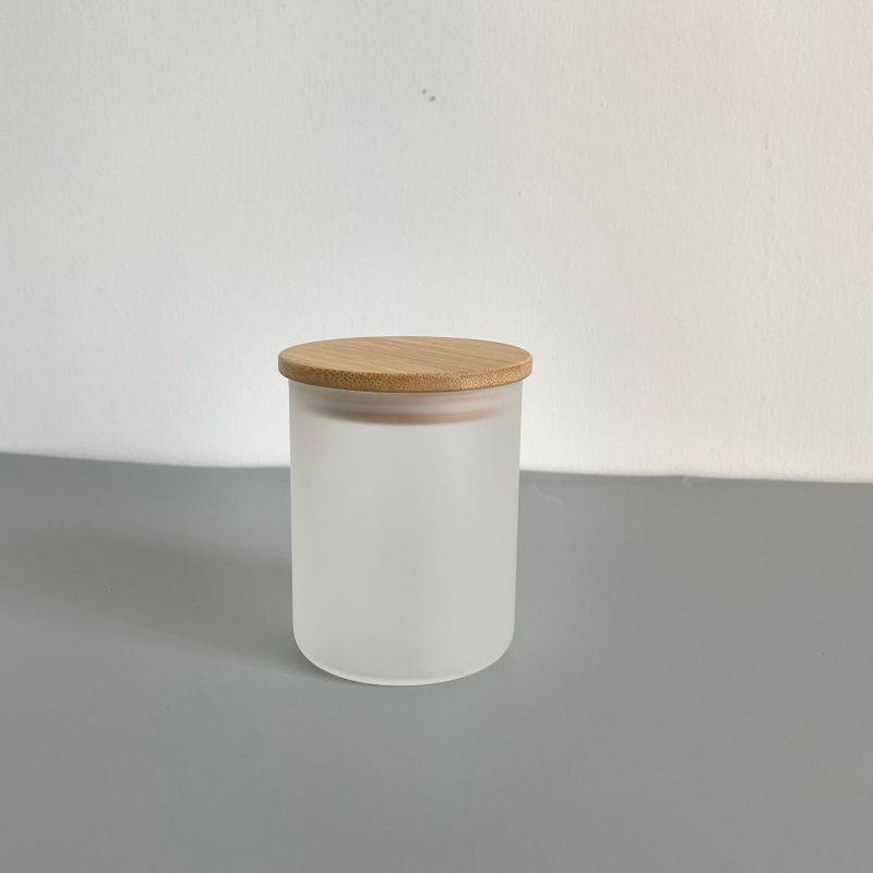 NEW China RTS 9oz Sublimation Candle Jar with Bamboo Lid (50PCS)