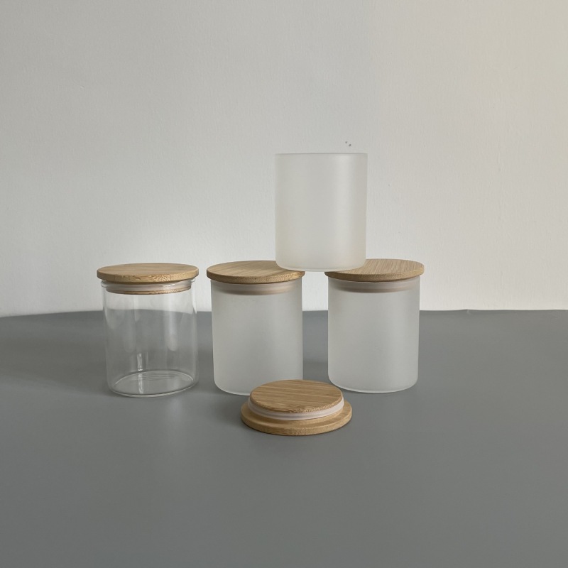 NEW China RTS 9oz Sublimation Candle Jar with Bamboo Lid (50PCS)
