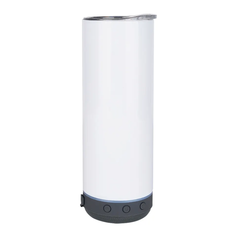 20oz Stainless Steel Sublimation Straight Glossy Speaker Tumbler