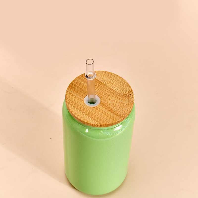 US RTS 16oz Sublimation Glitter Shimmer Glass Cup (30PCS)
