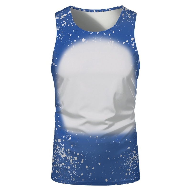 China RTS NEW Sublimation Faux Bleach Sleeveless Shirt Free Shipping (60PCS)