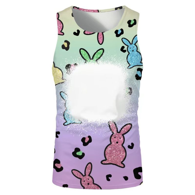 China RTS NEW Sublimation Faux Bleach Sleeveless Shirt Free Shipping (60PCS)