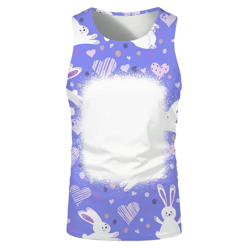 China RTS NEW Sublimation Faux Bleach Sleeveless Shirt Free Shipping (60PCS)