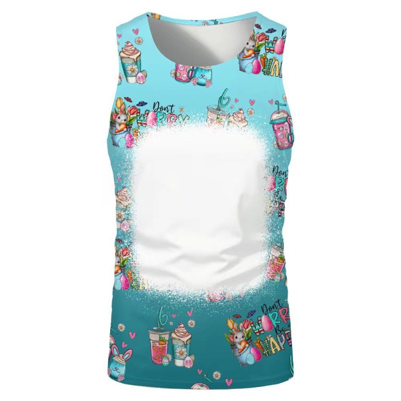 China RTS NEW Sublimation Faux Bleach Sleeveless Shirt Free Shipping (20PCS/60PCS)